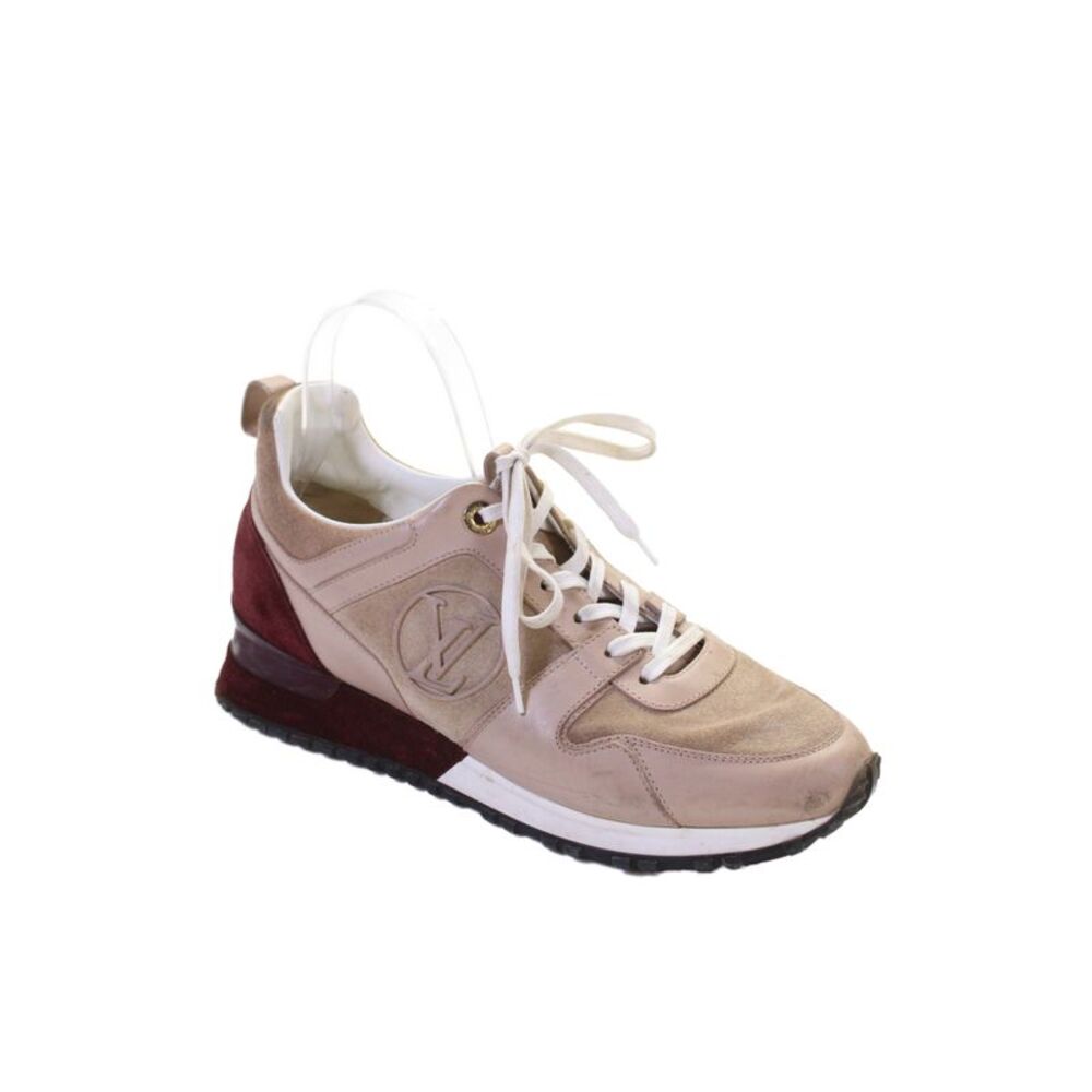 Louis Vuitton Womens Run Away Colorblock Lace-Up Sneakers Beige Size EUR 40